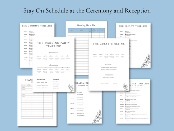 The Ultimate Bridal Glow Wedding Planner and Spreadsheet BUNDLE- COMPLETE PACKAGE of CANVA and GOOGLE SHEETS