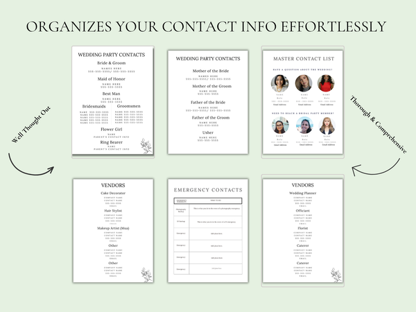 Sage Green Luxe Ultimate Bridal Glow Wedding Planning Editable CANVA Template- Botanical & Polished