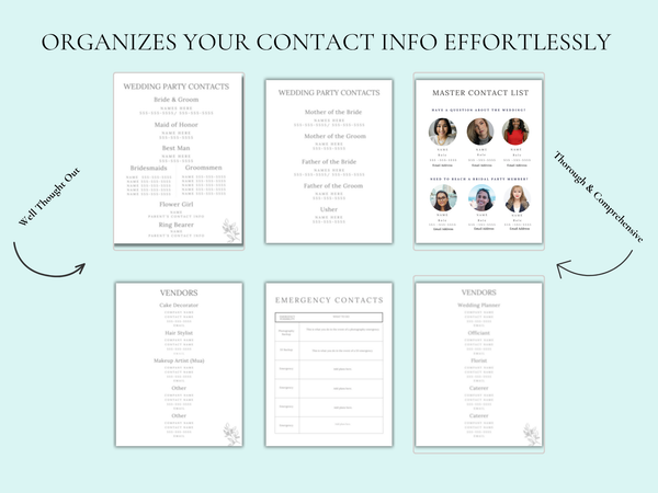 Pastel Gardens Ultimate Bridal Glow Wedding Planning Editable CANVA Template- Whimsical & Colorful