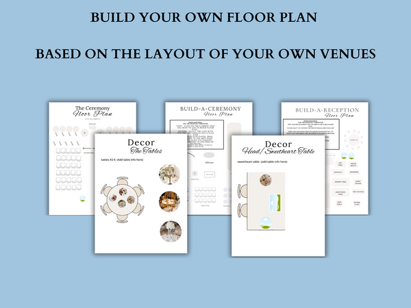 Dusty Blue Ultimate Bridal Glow Wedding Planning CANVA Editable Template