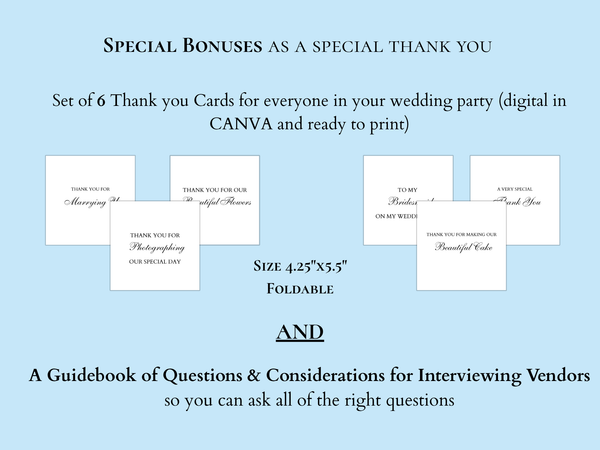 Pastel Gardens Ultimate Bridal Glow Wedding Planning Editable CANVA Template- Whimsical & Colorful