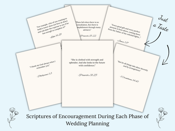wedding planner with scriptures of encouragement