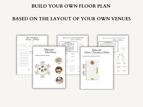 Editable wedding day planner