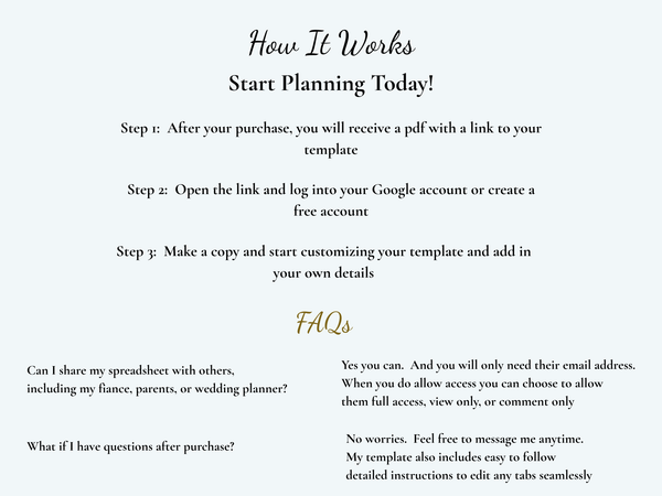 Ultimate Bridal Glow Wedding Planning Spreadsheet GOOGLE SHEETS