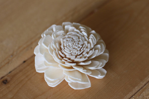 Wholesale/Bulk Wood Sola Bali Flowers 2"