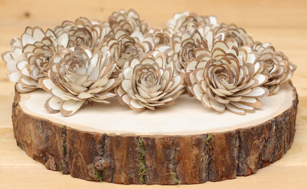 Wholesale/Bulk  Sola Wood Almond Flowers 2.5"