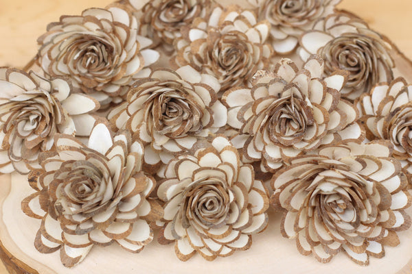 Wholesale/Bulk  Sola Wood Almond Flowers 2.5"