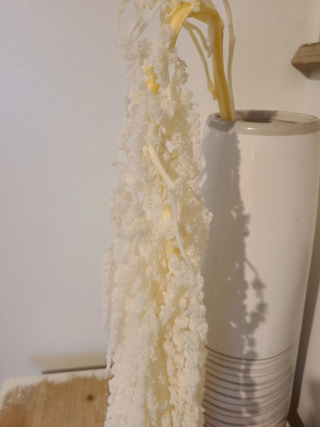 Preserved ivory amaranthus, ivory wedding flowers, flowers for winter, cascading dried flowers, cascading wedding bouquet
