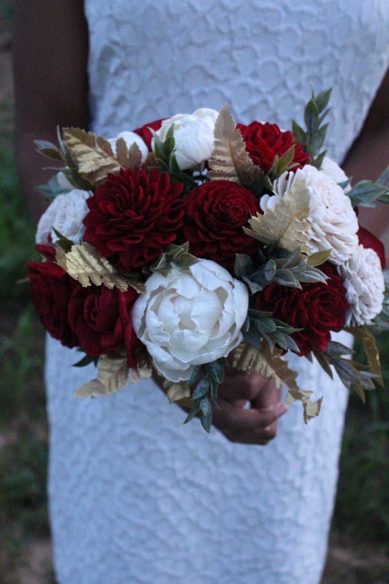 solaflowerwinterweddingbouquet