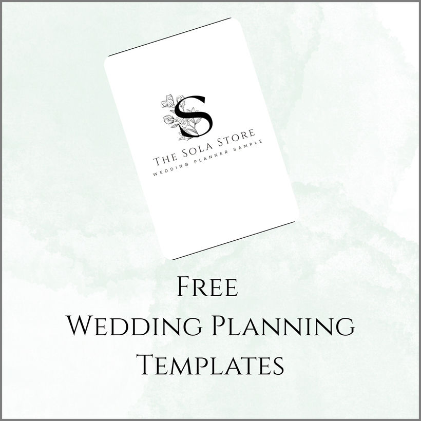 Free Wedding Planning Templates