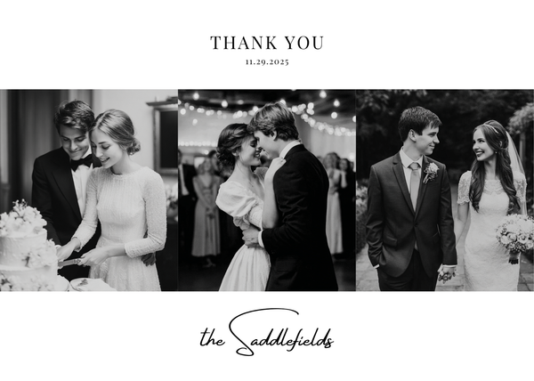Wedding Thank You Card To Family And Friends