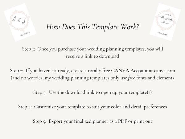 The Ultimate Bridal Glow Wedding Planner and Spreadsheet BUNDLE- COMPLETE PACKAGE of CANVA and GOOGLE SHEETS