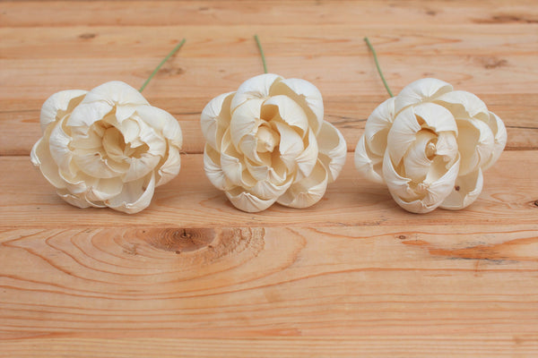 Sola Wood Love Peony Flowers, Sola Flowers on Stems, Centerpiece Flowers, Farmhouse Decor