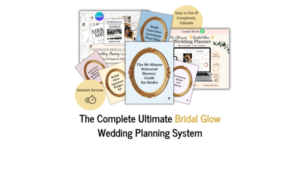 The Ultimate Bridal Glow Wedding Planner and Spreadsheet BUNDLE- COMPLETE PACKAGE of CANVA and GOOGLE SHEETS