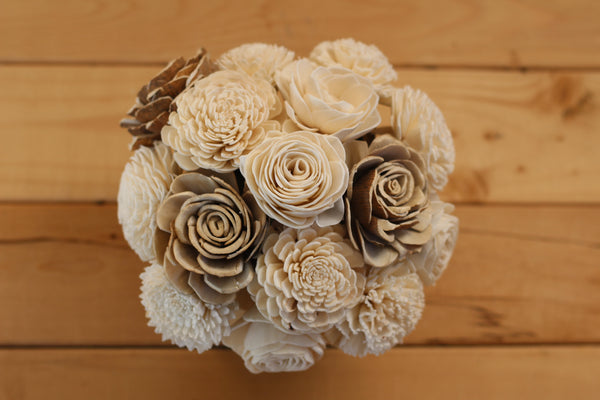Woodland Sola Wood Flower Centerpiece