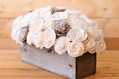 Sola Wood Flower Centerpiece- Rustic Decor- Wedding Centerpiece