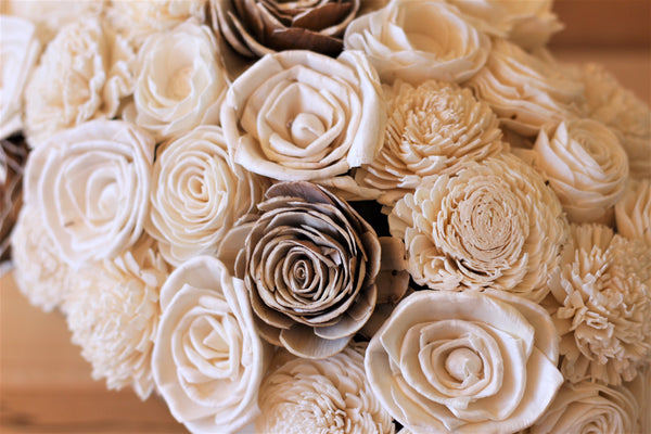 Sola Wood Flower Centerpiece- Rustic Decor- Wedding Centerpiece