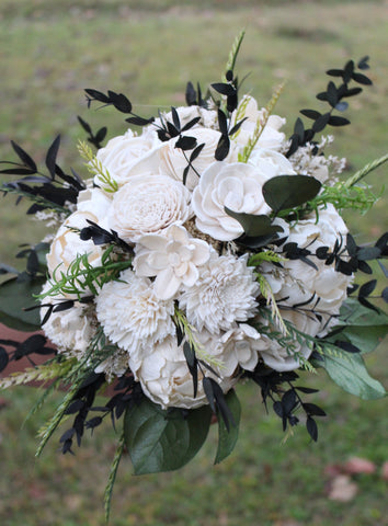 Ivory Peony  Sola Wood Wedding Bouquet