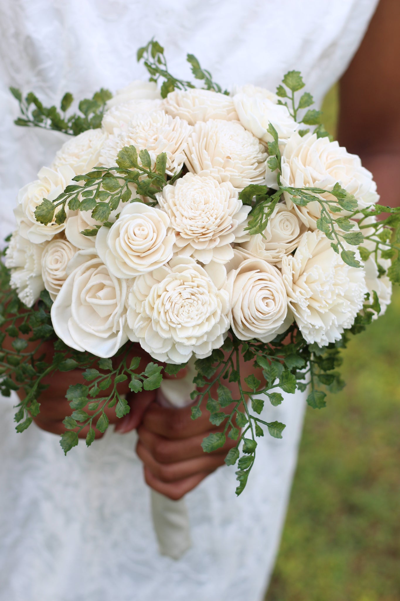 Ivory Sola Wood Bridal Bouquet