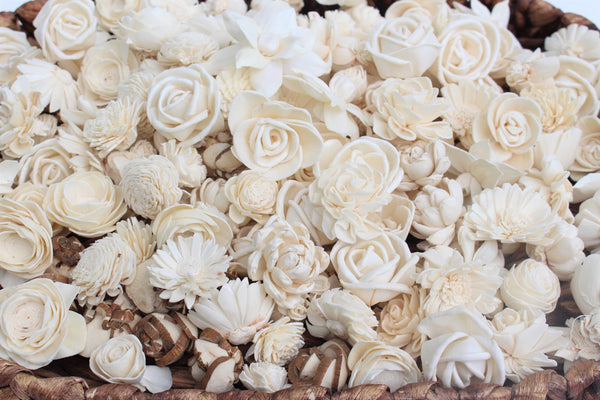 mini sola wood flower assortment