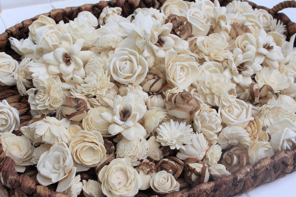 mini sola wood flower assortment