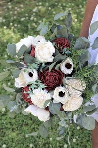 sola wood flower bouquet with anemones