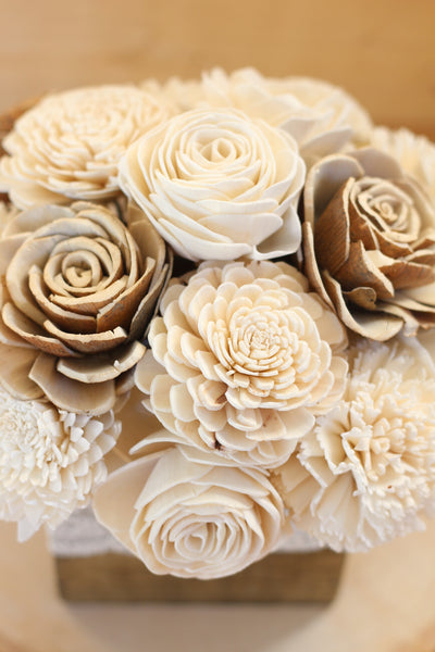 Woodland Sola Wood Flower Centerpiece