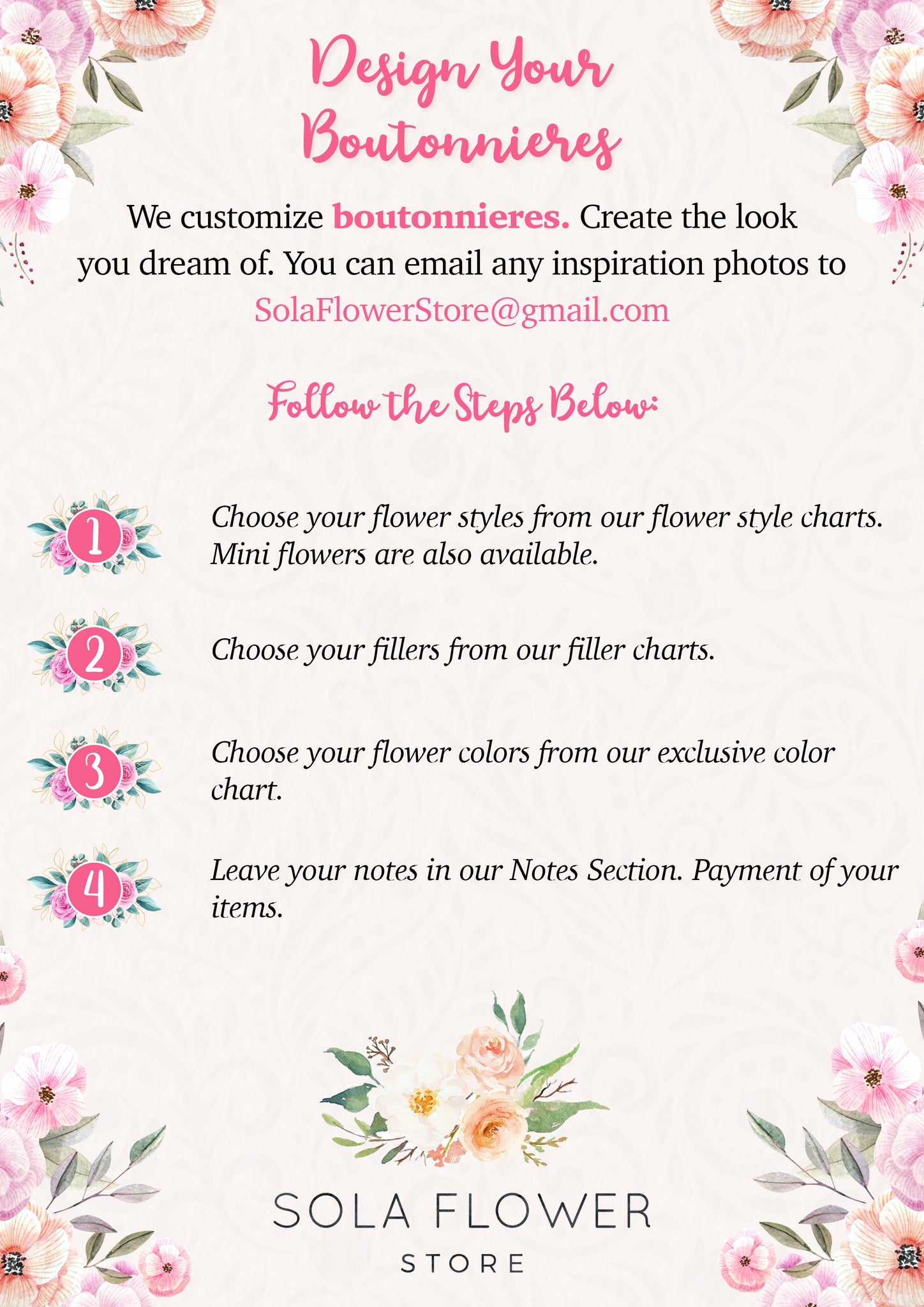 Design Your Boutonniere, Customize Your Boutonniere