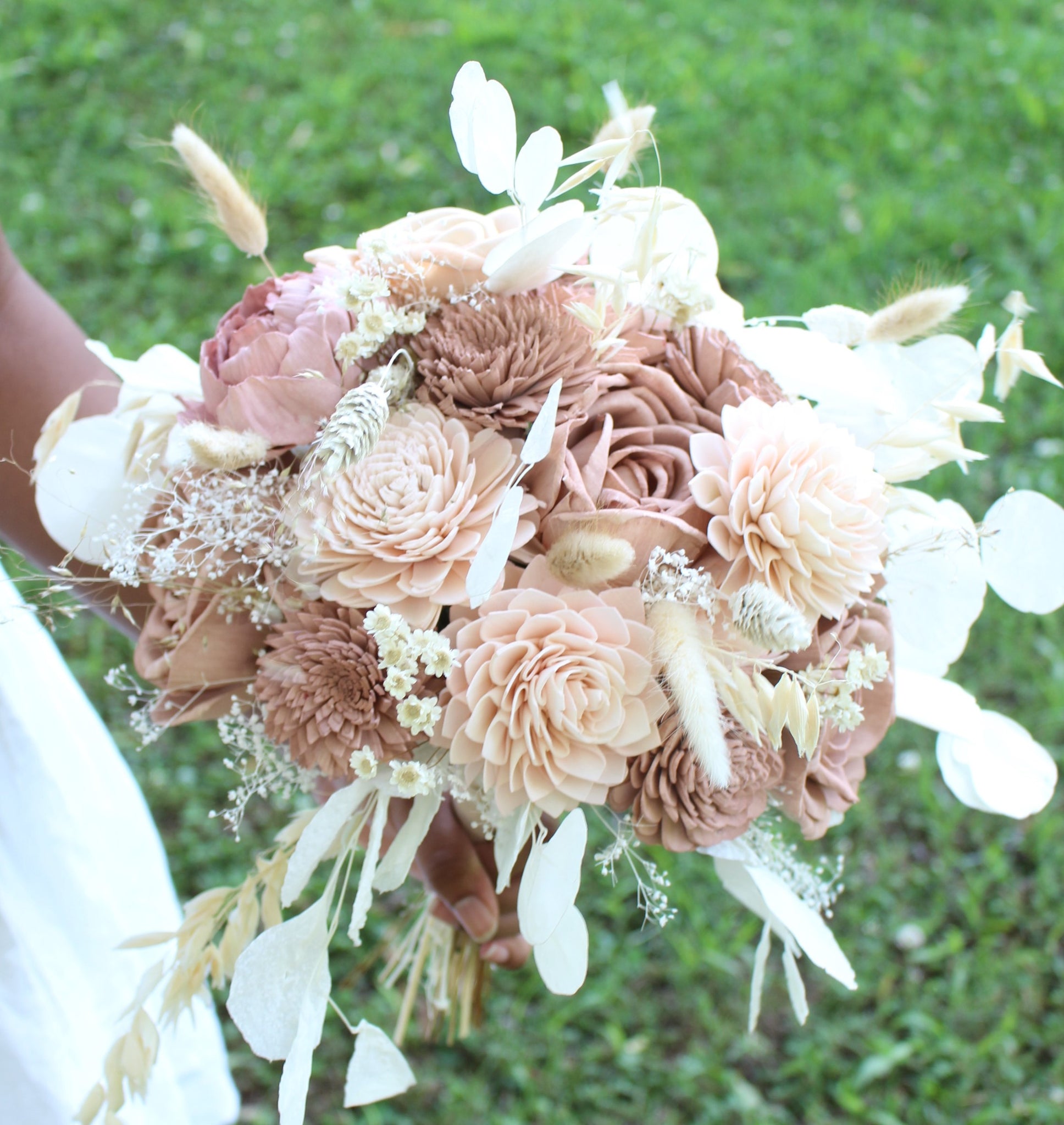 Blush Pink Dusty Rose Sola Flower Naturals Bouquet, Sola Flower