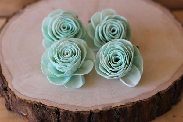 Mint Sola Wood English Rose ( Set of 12 )