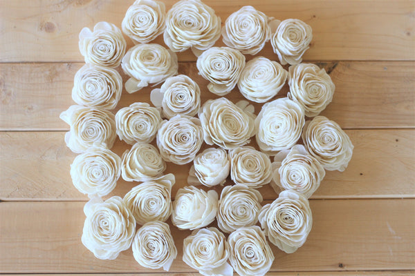 Wholesale/Bulk Sola  Wood English Roses/Ranunculus ( 25 Count )