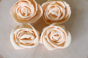 Peach Premium Sola Wood Flowers (Set of 12)