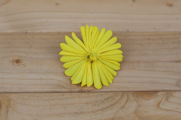 Yellow Sola Wood Sunflowers  2.5"