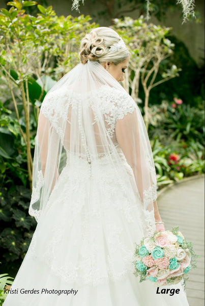 Yellow ivory sola wedding bouquet