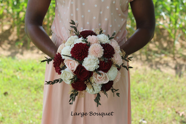 Yellow ivory sola wedding bouquet