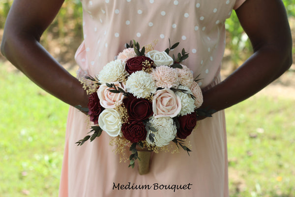 Yellow ivory sola wedding bouquet