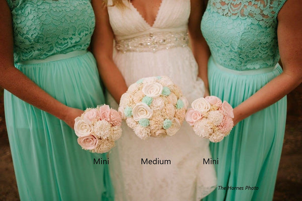 Yellow ivory sola wedding bouquet