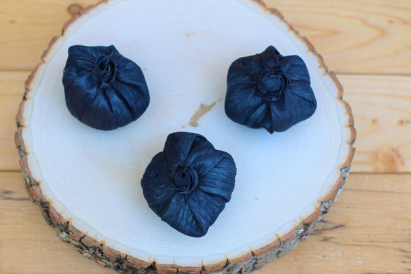 Navy Blue Colored Sola Wood Peonies ( Set of 12 )