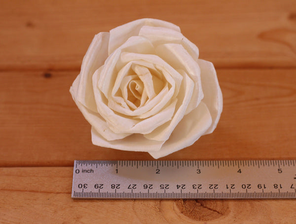 Sola Wood Blanche Roses - Pack of 3
