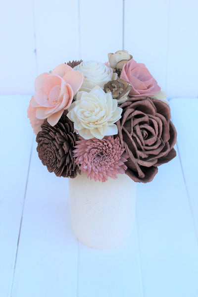 Rose Gold Sola Flower Centerpiece Arrangement