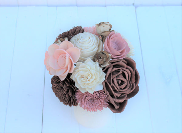 Rose Gold Sola Flower Centerpiece Arrangement