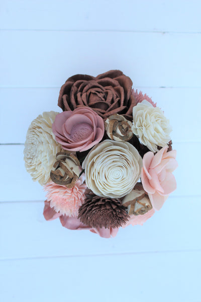 Rose Gold Sola Flower Centerpiece Arrangement