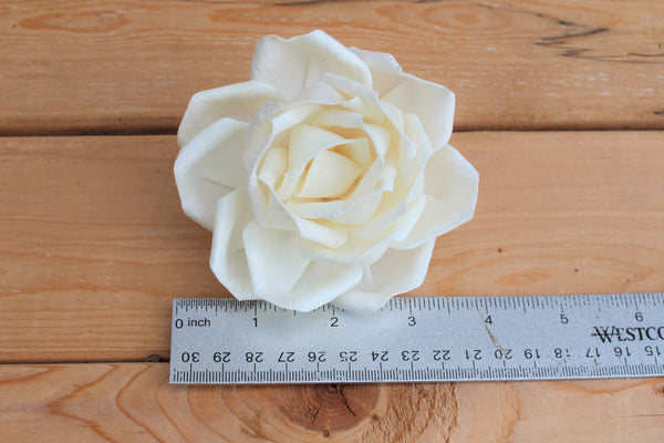 Large Sola Wedding Roses 4"