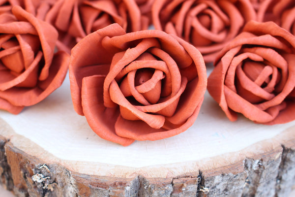 Terracotta Premium Sola Wood Flowers (Set of 12)