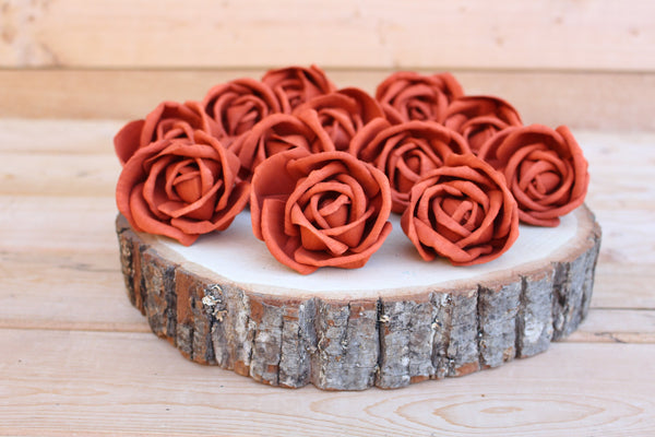 Terracotta Premium Sola Wood Flowers (Set of 12)