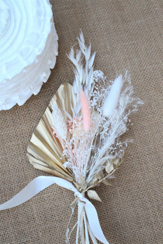 Pink Velvet Cake Topper/ Dried Flowers Bouquet/Home Decor/ Cake Decor