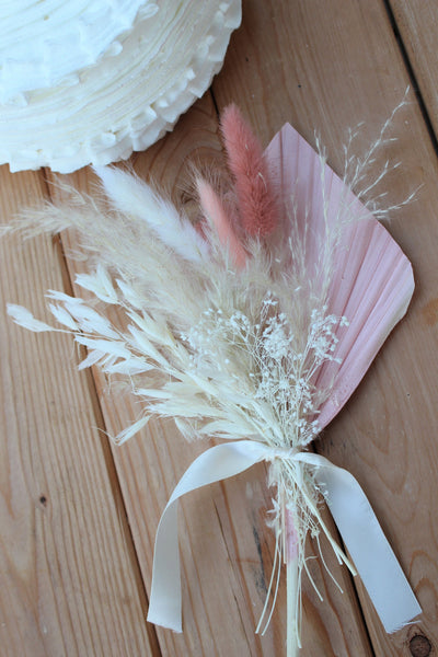 Flamingo Kiss Cake Topper/ Dried Flowers Bouquet/Home Decor/ Cake Decor