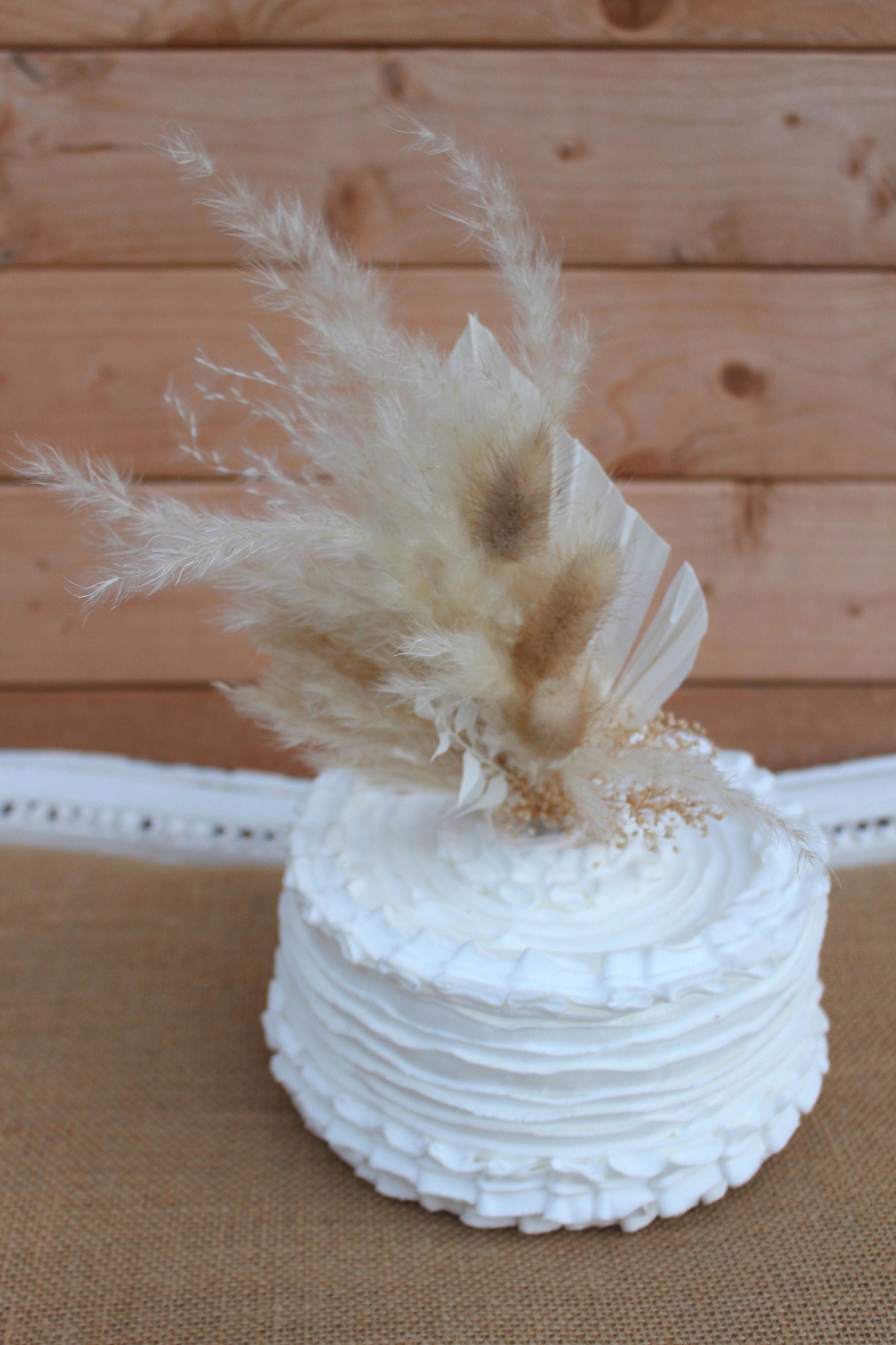 Cafe Mocha Cake Topper/ Dried Flowers/Home Decor/ Cake Decor