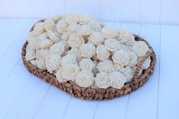 Sola Wood Ribbon Roses 2"