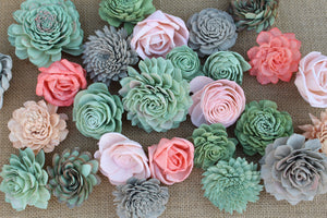 Mixed Assorted Sola Wood Succlents, Sola Flowers, sola bouquet, wood bouquet, wedding bouquet, wedding flowers, succulent